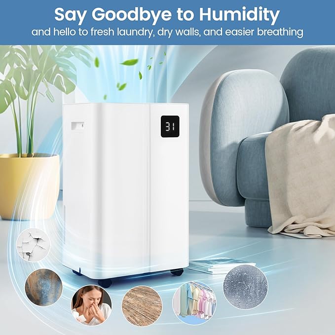 ARLIME 4500 Sq.Ft Dehumidifier for Basement, 54 Pints Dehumidifier - Image 9
