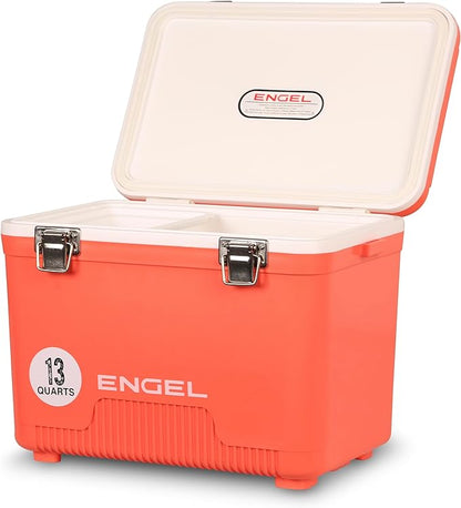 ENGEL 13qt Leak-Proof, Air Tight, Drybox Cooler and Small Hard Shell Lunchbox by ENGEL