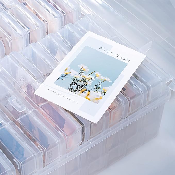 novelinks Transparent 4" x 6" Photo Organizers and Photo Storage Box - Image 7
