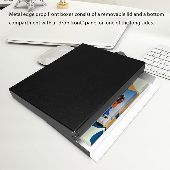 Lineco Museum Archival Storage Box, 9.75x12.75x1.5 in. Drop Front Design. - Image 3