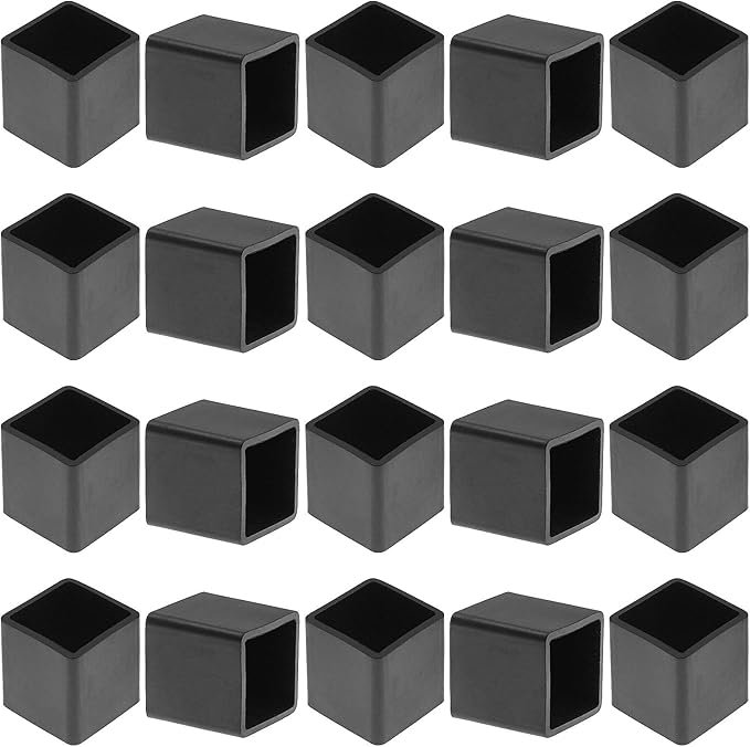 20Pcs Square Furniture Leg Caps 3/4" x 3/4", Anti-Slip PVC Chair Leg Caps by Bonsicoky