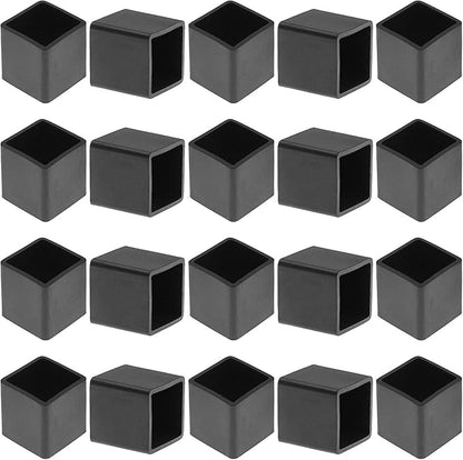 20Pcs Square Furniture Leg Caps 3/4" x 3/4", Anti-Slip PVC Chair Leg Caps by Bonsicoky
