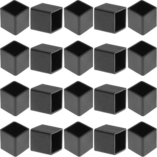 20Pcs Square Furniture Leg Caps 3/4" x 3/4", Anti-Slip PVC Chair Leg Caps by Bonsicoky