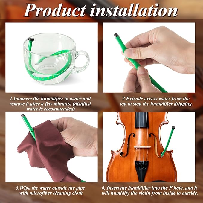 Kathfly 2 Pcs Violin Humidifier Instrument Accessory Violin Sound Hole F Hole - Image 4