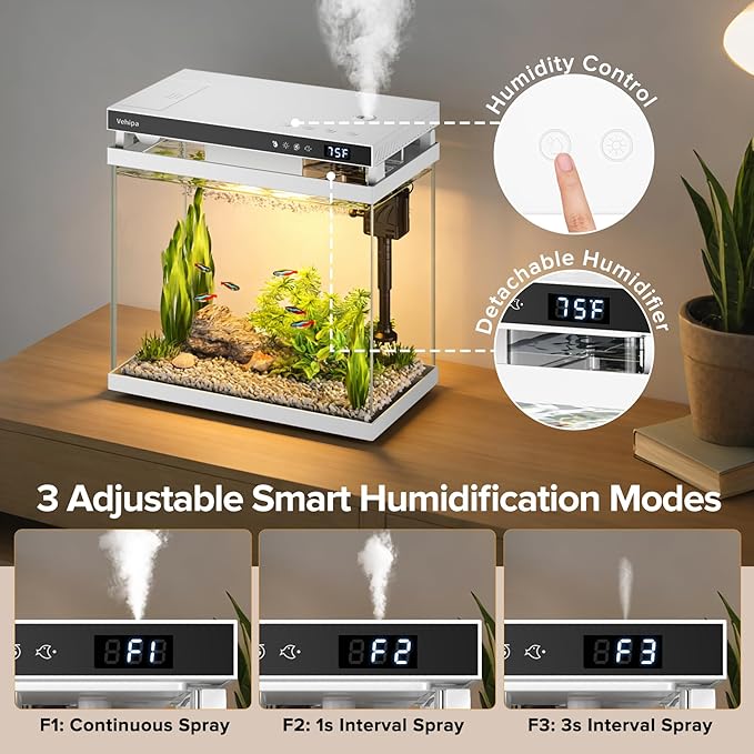 Fish Tank Aquarium, 2.2 Gallon Smart Fish Aquarium Kits - Image 5