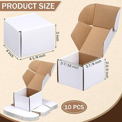 Eaasty 10 Pack Gaming Card Storage Box White Corrugated Cardboard Box Craft - Image 2