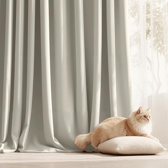 RYB HOME Outdoor Curtains for Patio Waterproof Tab Top Block Sunlight Thermal - Image 5