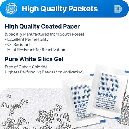 Dry & Dry 5 Gram Silica Gel Packets Silica Gel Desiccants, Silica Gel Packs - Image 4