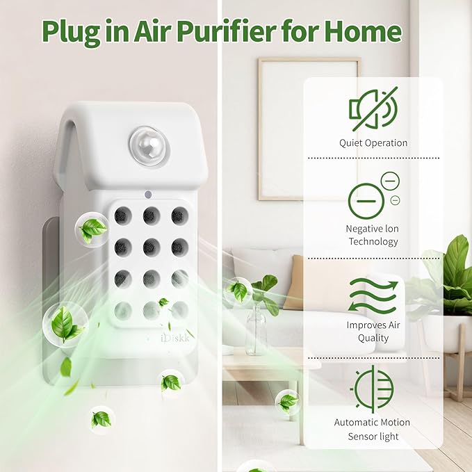 iDiskk 1Pack Plug in Air Purifier - Image 2