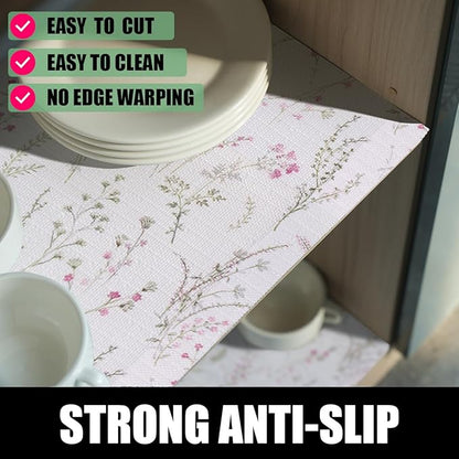 Floral Drawer and Shelf Liner for Cabinets 16IN x 20FT, Non-Adhesive and Strong - Image 3