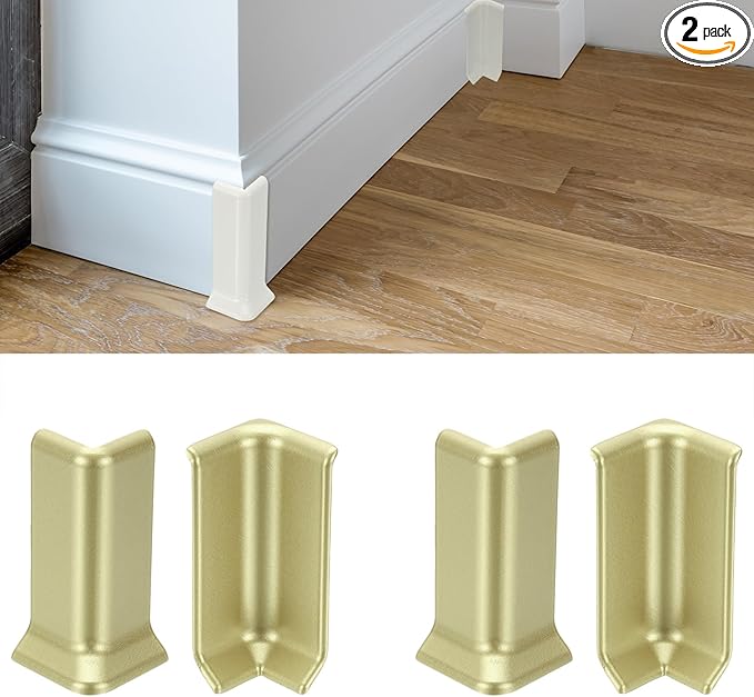 uxcell Self Adhesive Baseboard Corner Blocks, 3.23 Inch Wall Edge Corner by uxcell