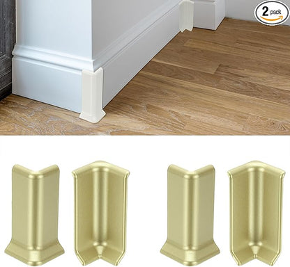 uxcell Self Adhesive Baseboard Corner Blocks, 3.23 Inch Wall Edge Corner by uxcell