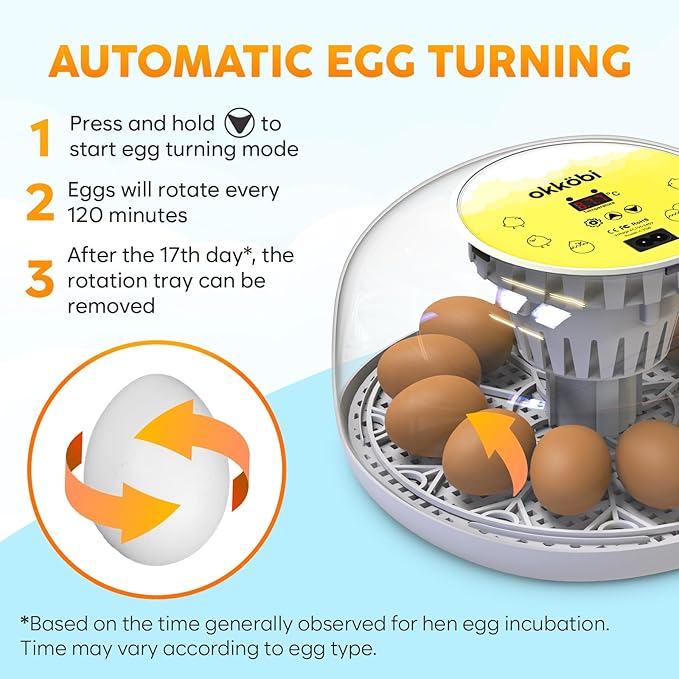 Okkobi M12 Egg Incubator with Automatic Turner and Humidity Control - Image 5