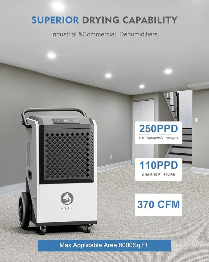 250 Pint Commercial Dehumidifier - Image 2