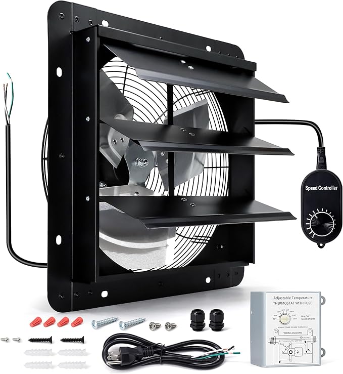 14 Inch Wall Mounted Shutter Exhaust Fan by Hipoilk