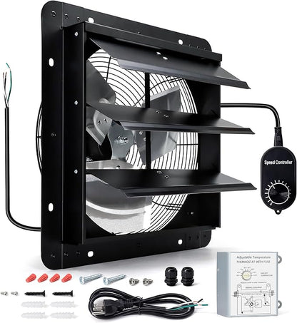 14 Inch Wall Mounted Shutter Exhaust Fan by Hipoilk