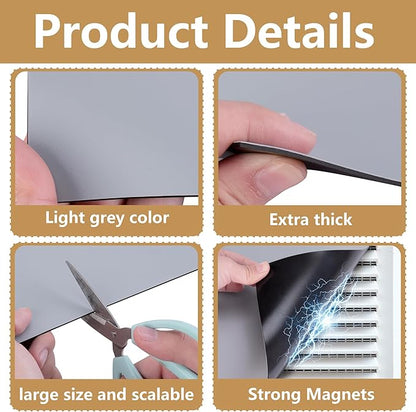 4 Pcs 13.4'' x 13.4'' Strong Magnet Vent Covers, 63Mil Extra Thick Magnetic - Image 3