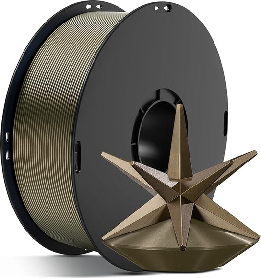 ANYCUBIC Silk Filament, Metal-Like PLA Shiny Clog-Free 3D Printer Filament by ANYCUBIC
