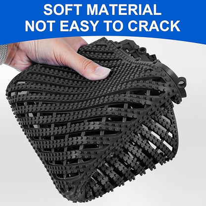 MYFAMIREA Modular Interlocking Cushion 12 Pack 11.8" x 11.8" Rubber Floor Tiles - Image 3