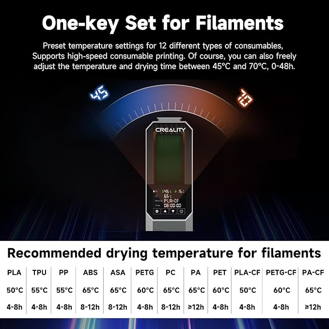 2026 New Official CREALITY Space Pi Filament Dryer, 360° 110W PTC Hot-Air - Image 5