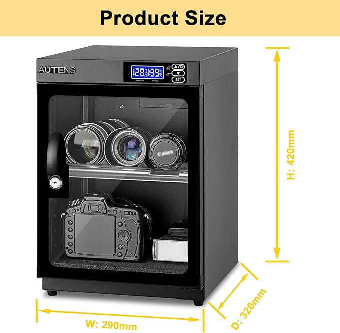 AUTENS 30L Dehumidifying Dry Cabinet Box, Digital Control Noiseless and Energy - Image 2