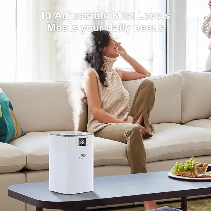 JRD 4L Humidifiers for Bedroom, Cool Mist Humidifier for Large Room, 40H Runtime - Image 6