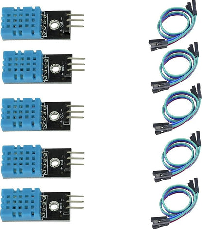 5 Pieces DHT11 Temperature & Humidity Sensor Module Digital Temperature and by hiBCTR
