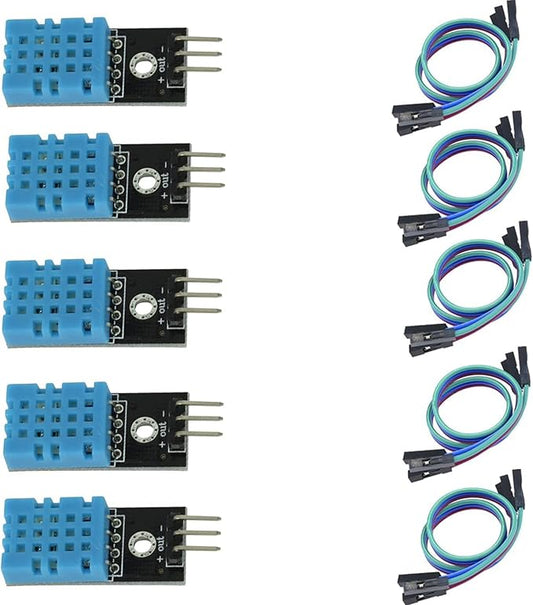 5 Pieces DHT11 Temperature & Humidity Sensor Module Digital Temperature and by hiBCTR