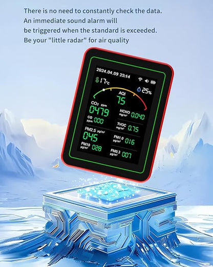 WiFi Air Quality Monitor, 15-in-1 Smart Air Quality Tester - Image 4
