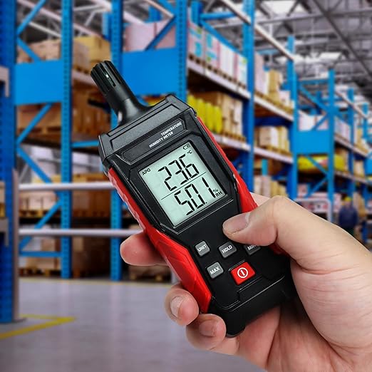 Humidity Temperature Meter, High Precision Digital Psychrometer HVAC - Image 2