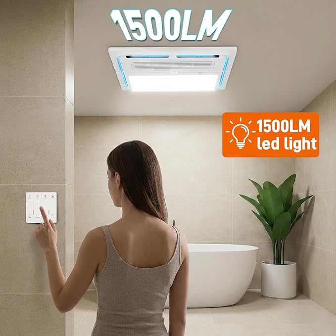 Exhaust Fan with Light and High-Efficiency Heater | Advanced 4-in-1 Bathroom - Image 5