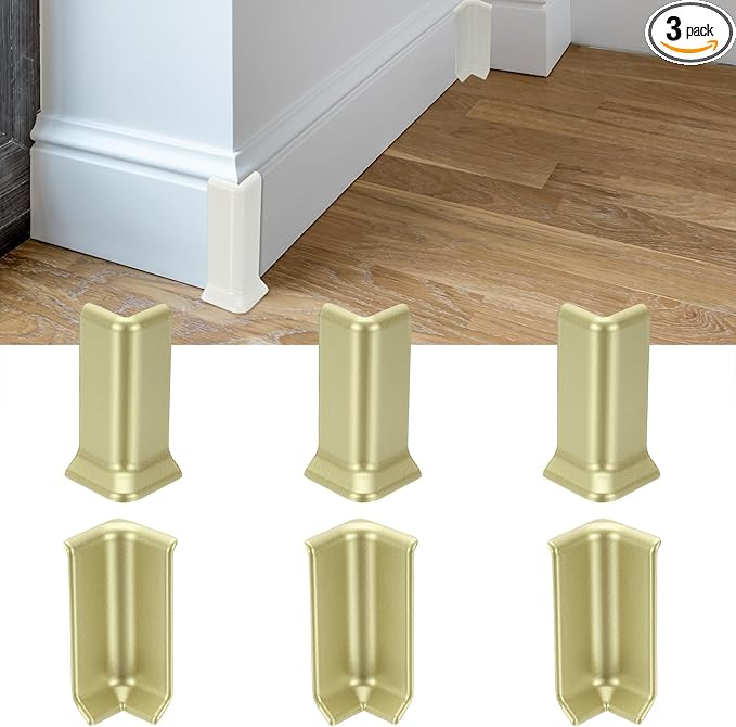 uxcell Self Adhesive Baseboard Corner Blocks, 3.23 Inch Wall Edge Corner by uxcell