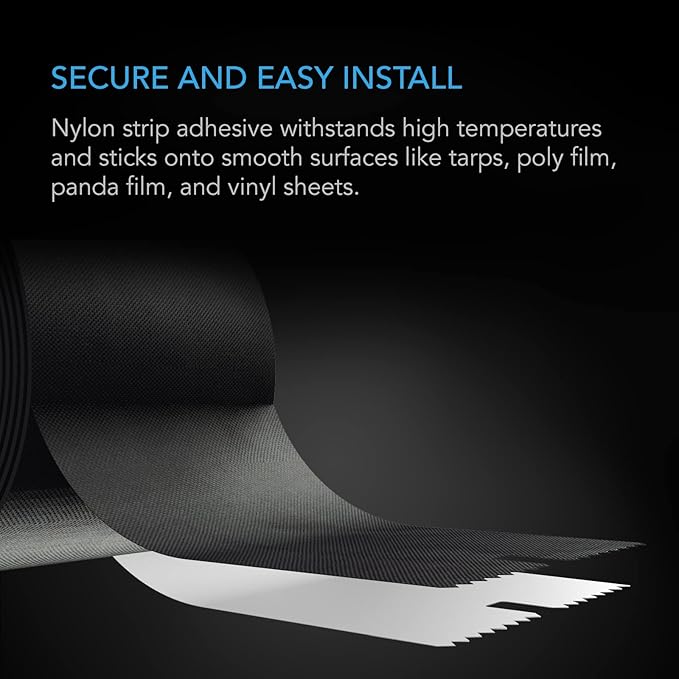 AC Infinity Peel and Stick Zipper 1-Pack, 7 ft. x 3 in. Heavy Duty Dust Barrier - Image 4