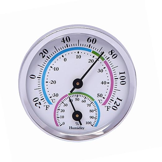 Mini Indoor Thermometer Hygrometer Analog 2 in 1 Temperature Humidity Monitor by LayscoPro