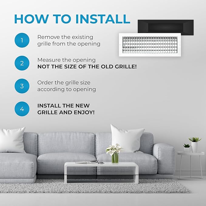 Aluminum 18 x 6 Inch Air Vent Covers Wall AC Grille – Premium Register Vent - Image 7