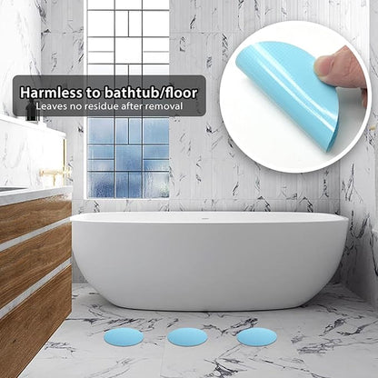 24 PCS Bathtub Non Slip Stickers Blue Adhesive Decals Round Shape Anti Slip - Image 2