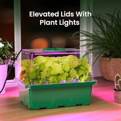 MIXC Seed Starter Kit with Grow Light, Elevated Seedling Tray Kit with - Image 6