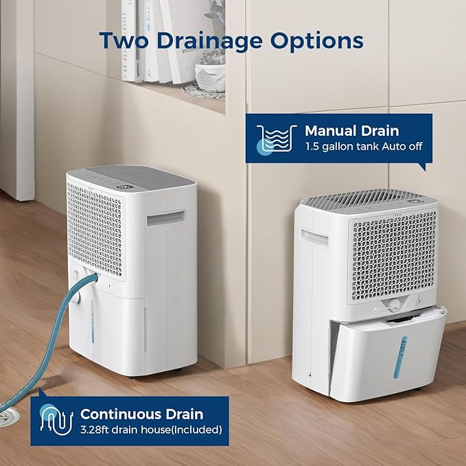 Dehumidifier for Basement with Drain Hose, 100 Pint 6, 000 Sq. Ft Energy Star - Image 4