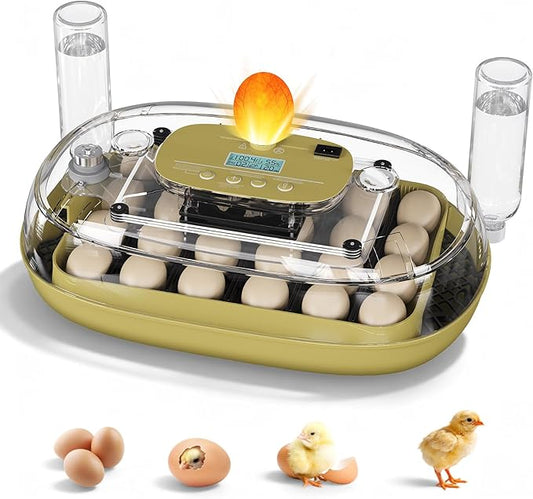 24 Egg Incubator for Hatching Eggs, Automatic Egg Turning, Temperature & by MQUPIN