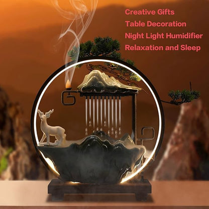 15In Water Fountains Indoor Tabletop Waterfall Humidifier - Image 2