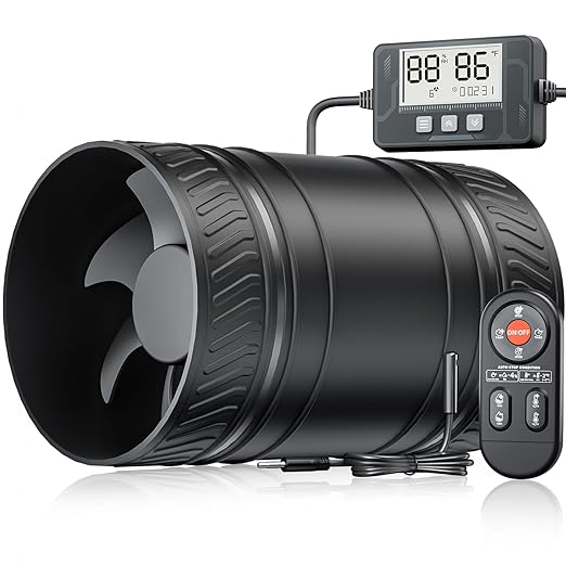 Upgraded 4-Inch Inline Duct household Fan 6 Speed Control by ONVEAN