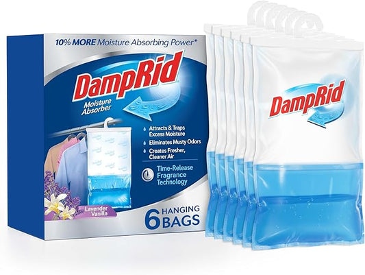 DampRid Lavender Vanilla Hanging Moisture Absorber, 15.4 oz., 6 Pack by DampRid