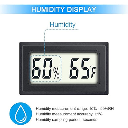 Reptile Thermometer 4-Pack Mini Digital Humidity Temperature Meters Gauge - Image 4