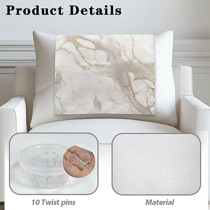 White Marble Headrest Cover for Recliner, Non-Slip Sofa Headrest Protector - Image 4