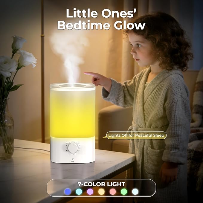 Cool Mist Humidifier for Bedroom & Baby Nursery - Image 4