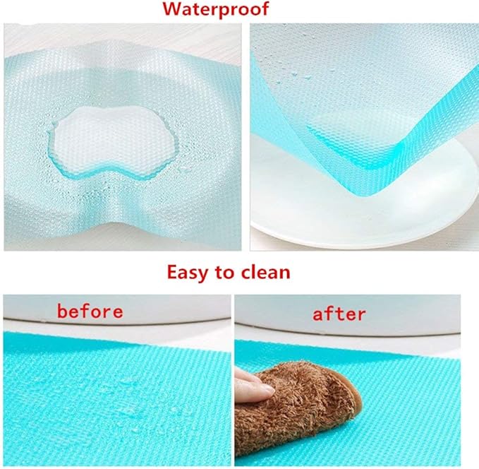 9 Pack Refrigerator Mats, Washable Fridge Mats Liners Easy to Clear Fridge Pads - Image 3