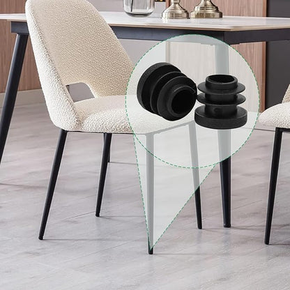 3" Plastic Hole Plugs Black -Round Chair Leg Caps, Flush Mount Pipe Plugs - Image 8