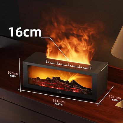 Fireplace Aroma Essential Oil Diffuser, 150ml Ultrasonic Humidifier, Scent - Image 2