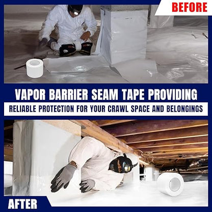 Vapor Barrier Tape, 6 Roll, Polyethylene Tape, - Image 5