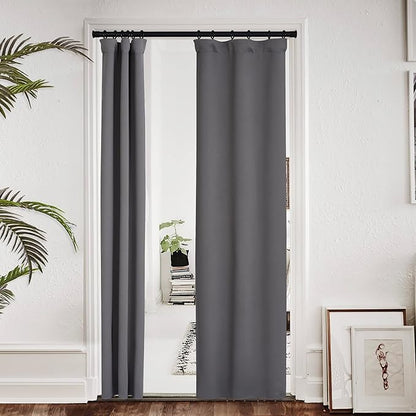 NICETOWN Door Curtains for Doorway, Bonus Curtain Hooks, Each is 27" x 80" by NICETOWN